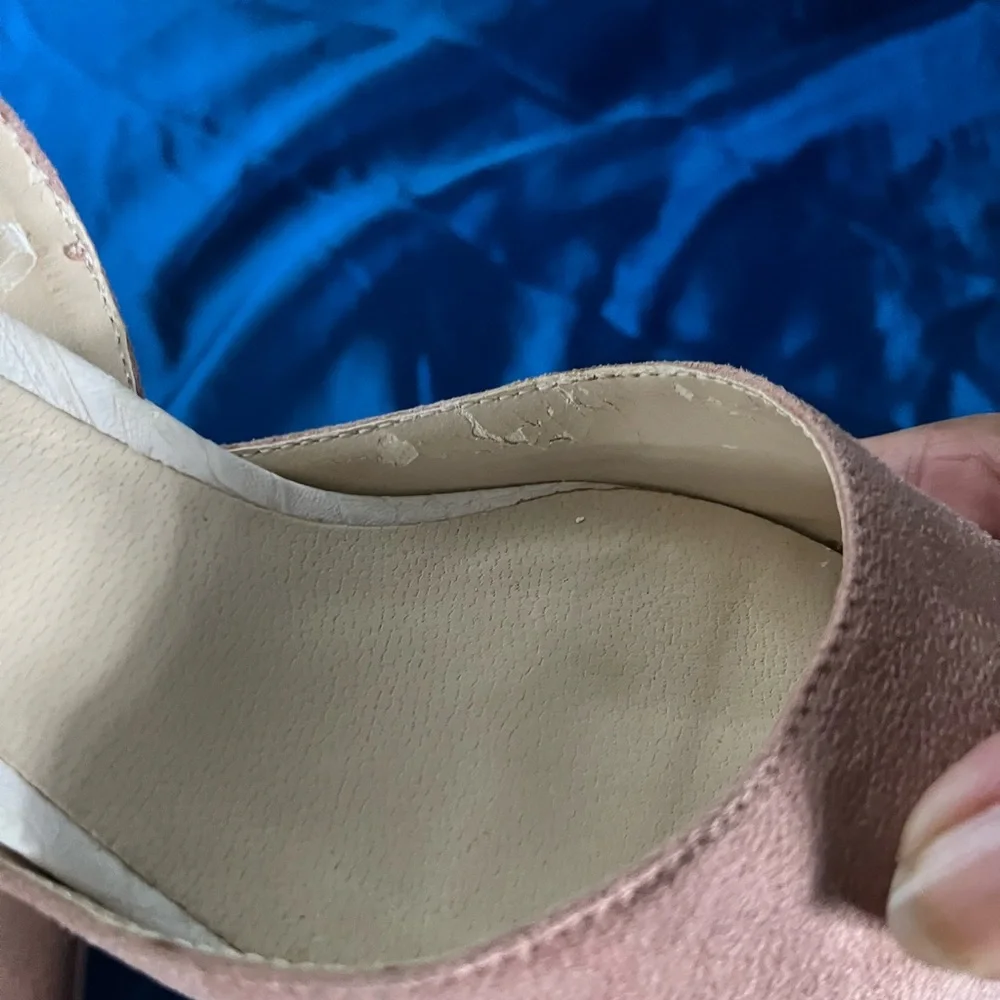 Zara Basic Baby Pink Round Heel Pointed Toe Slingback Women's Shoes Size 37 - Picture 10 of 11